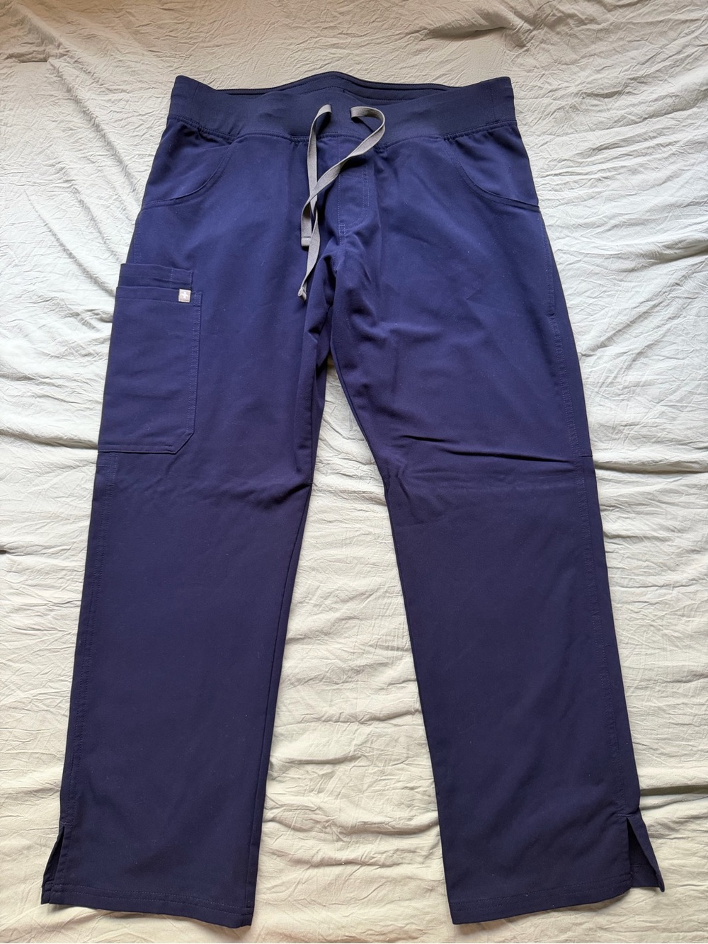 FIGS Kade Cargo Scrub Pants Navy Large Petite L/P